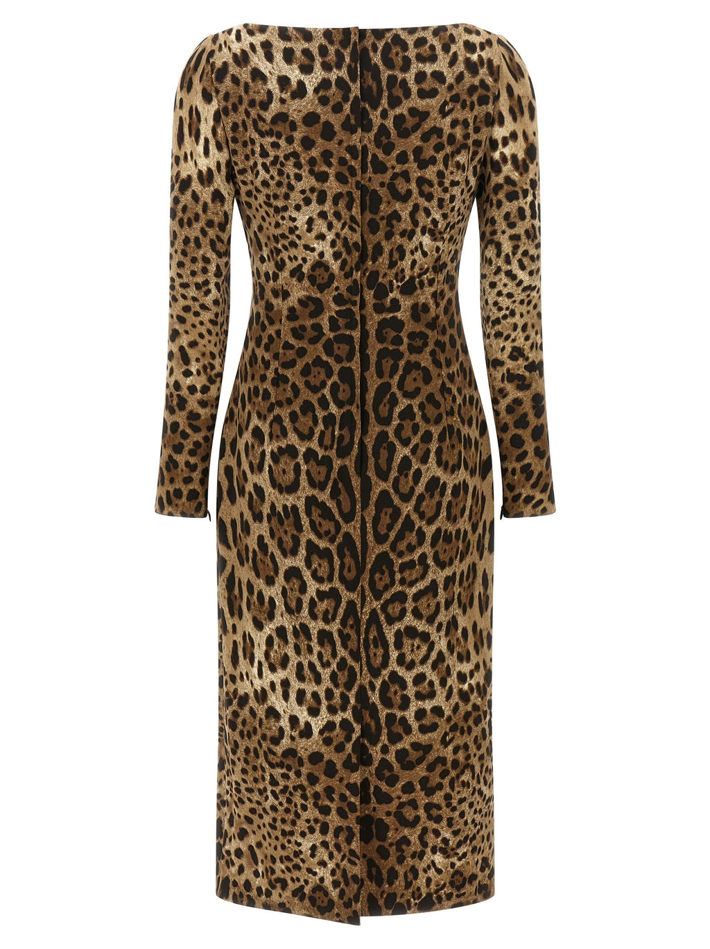 Dolce & Gabbana Brown Viscose Midi Dress