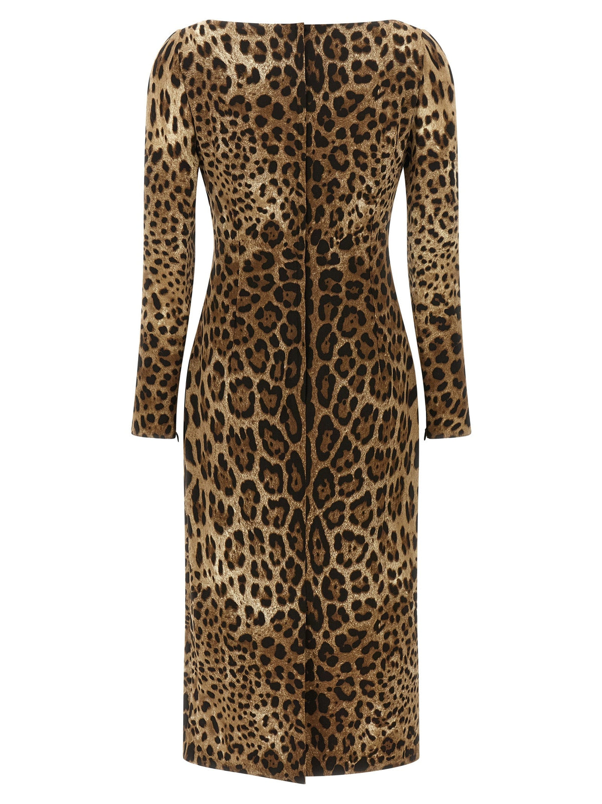 Dolce & Gabbana Brown Viscose Midi Dress