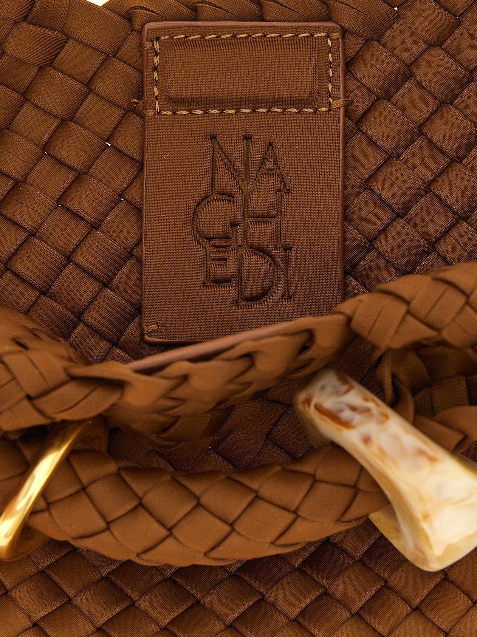 NAGHEDI Brown Nylon Handbag