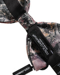 Dolce & Gabbana Multicolor Marble Silk Adjustable Neck Papillon Bow Tie