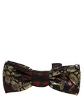 Dolce & Gabbana Multicolor Floral Jacquard Adjustable Neck Papillon Bow Tie