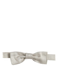 Dolce & Gabbana Men White 100% Silk Adjustable Neck Papillon Bow Tie