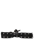 Dolce & Gabbana Black White Polka Dot Adjustable Neck Papillon Bow Tie