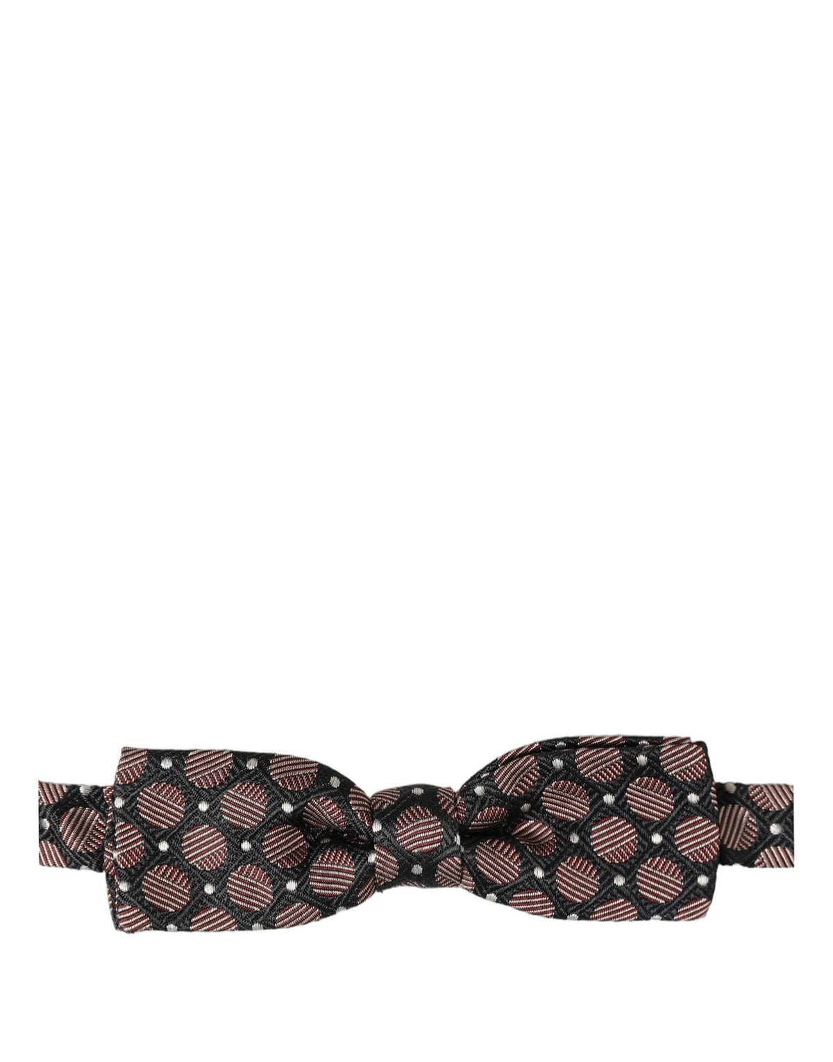 Dolce & Gabbana Multicolor Geometric Silk Adjustable Neck Papillon Bow Tie