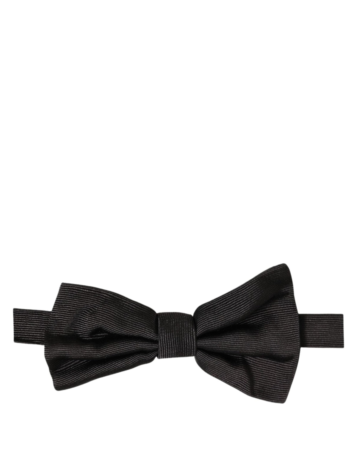 Dolce & Gabbana Men Black 100% Silk Adjustable Neck Papillon Bow Tie