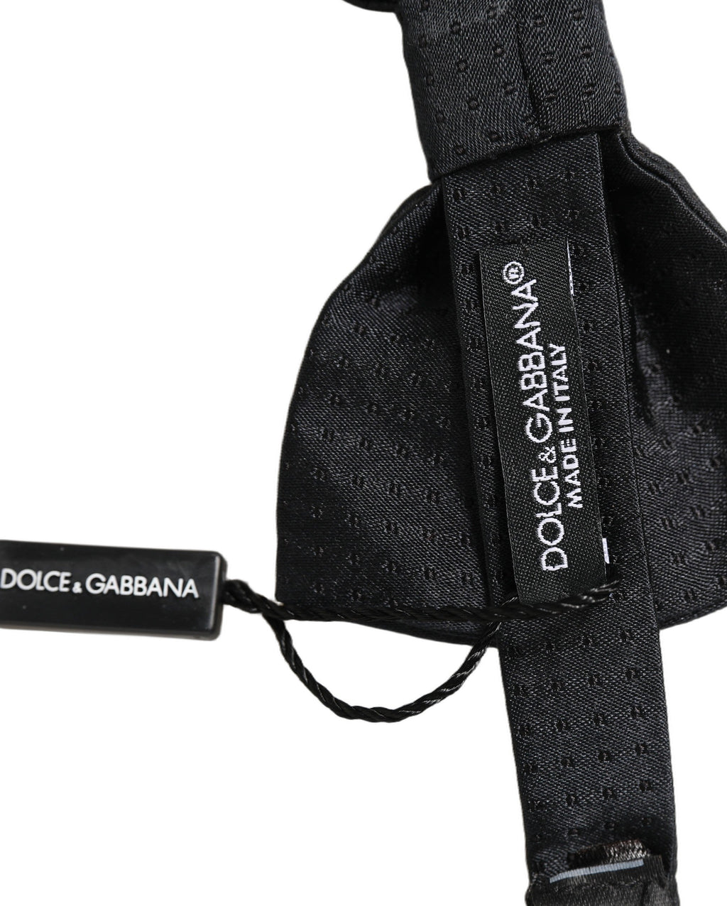 Dolce & Gabbana Men Black 100% Silk Adjustable Neck Papillon Bow Tie