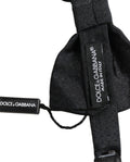 Dolce & Gabbana Men Black 100% Silk Adjustable Neck Papillon Bow Tie