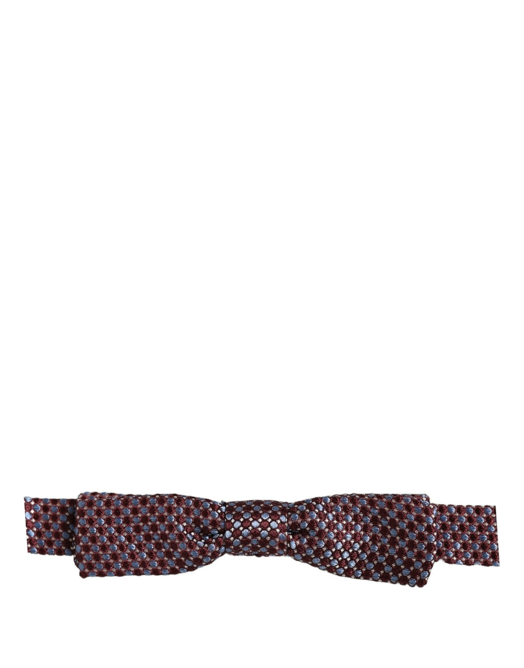 Dolce & Gabbana Blue Burgundy Woven Adjustable Neck Papillon Bow Tie