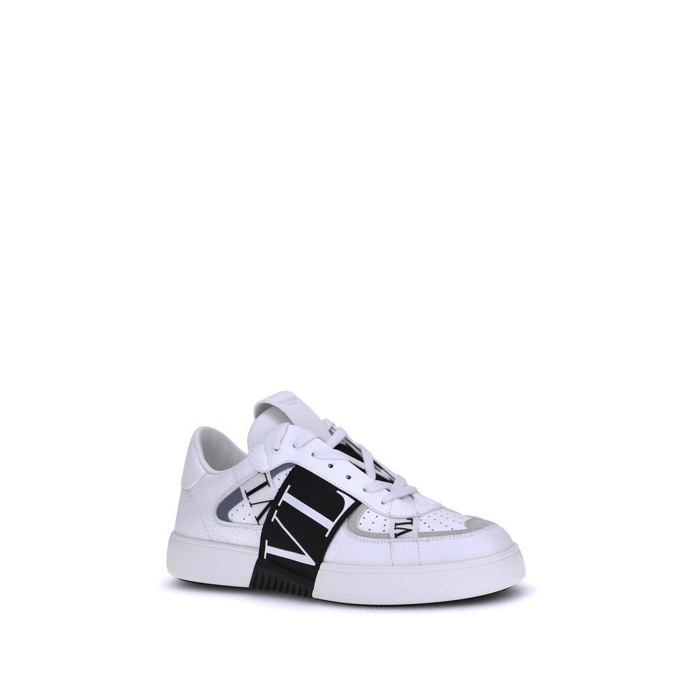 White Calf Leather Bos Taurus Low Top Sneakers