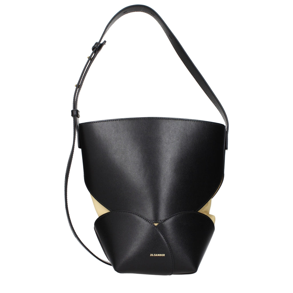 Jil Sander Black Leather Crossbody Bag