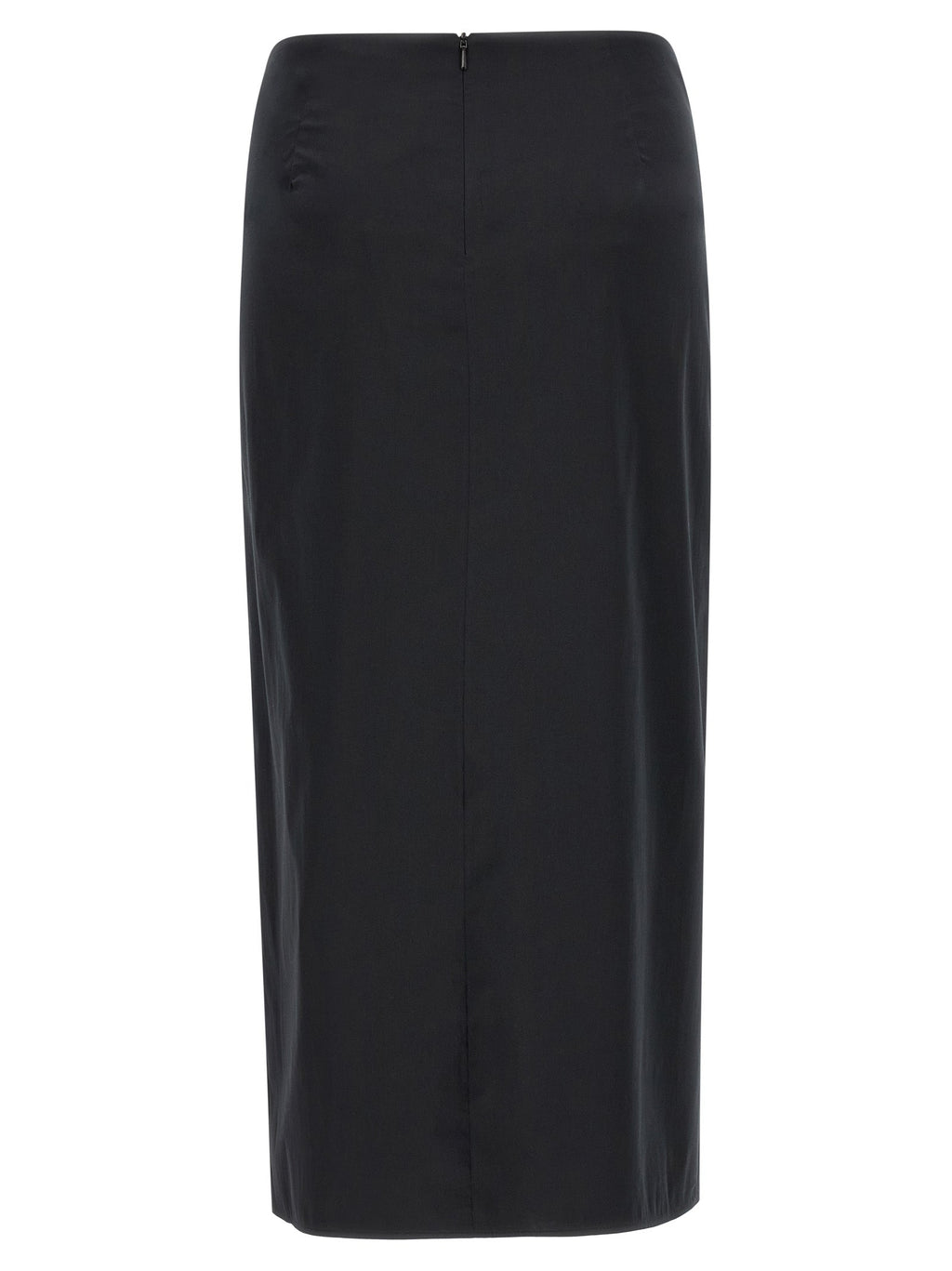 Max Mara Black Cotton Midi Skirt