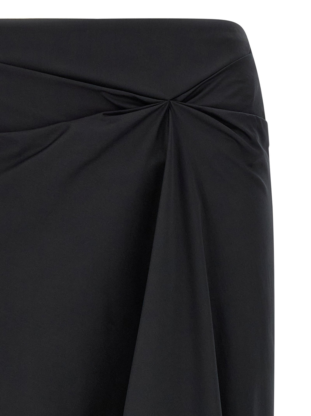 Max Mara Black Cotton Midi Skirt