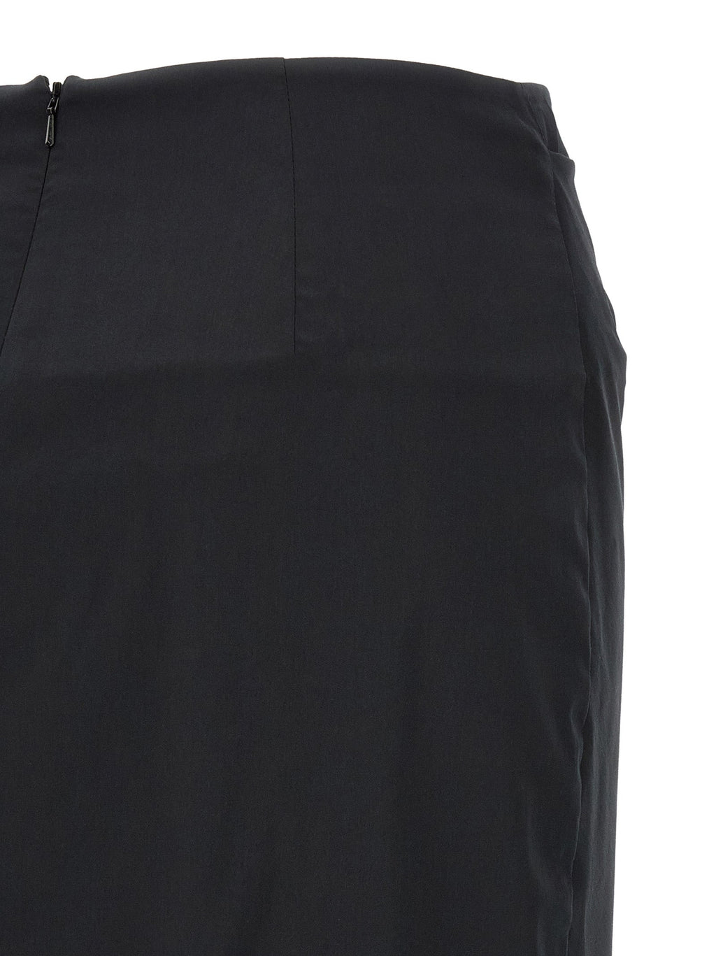 Max Mara Black Cotton Midi Skirt