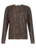 Etro Bordeaux Silk Cardigan