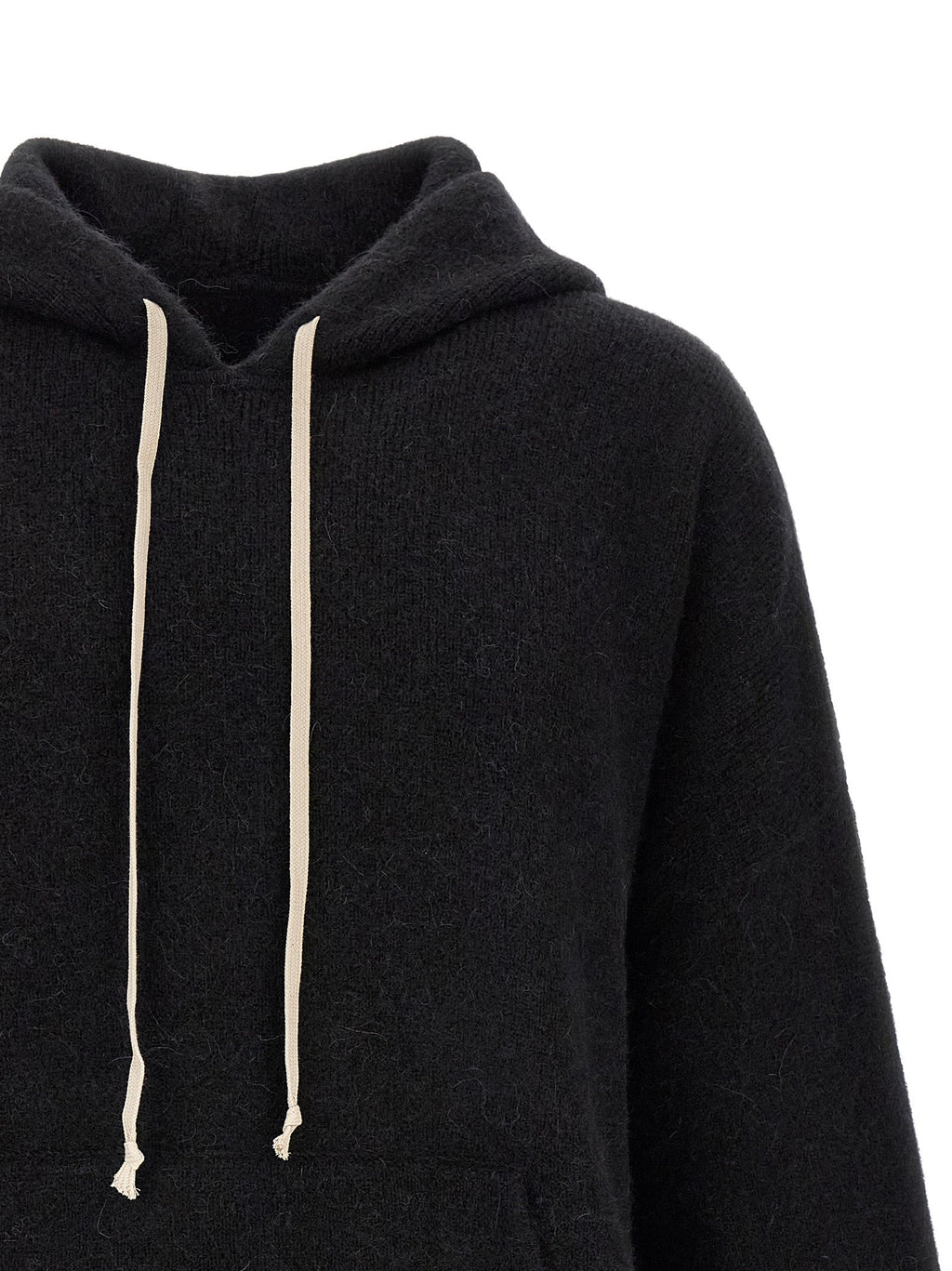 Rick Owens Black Marabou Sweatshirt