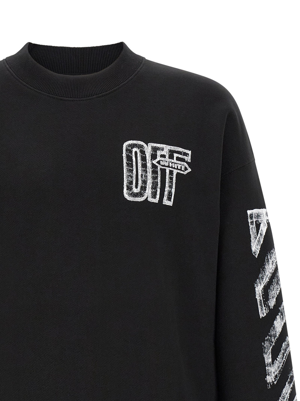 Off-White Black Cotton Sweatshirt