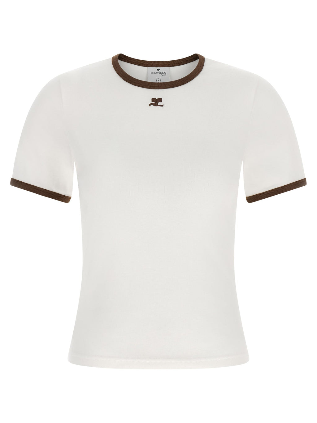 Courrèges Brown Cotton T-Shirt
