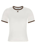 Courrèges Brown Cotton T-Shirt