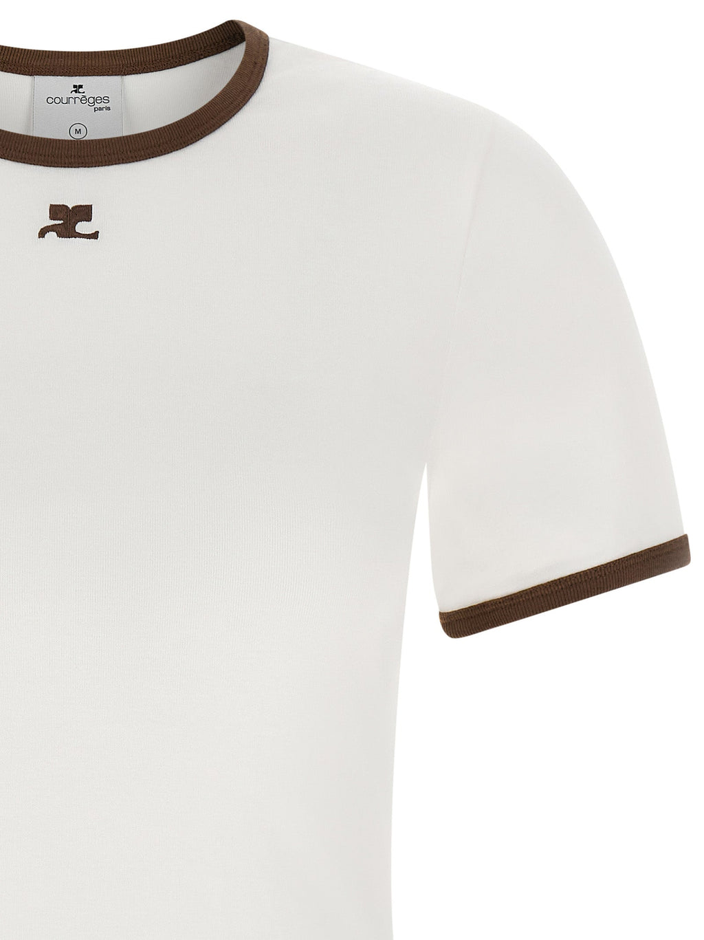 Courrèges Brown Cotton T-Shirt