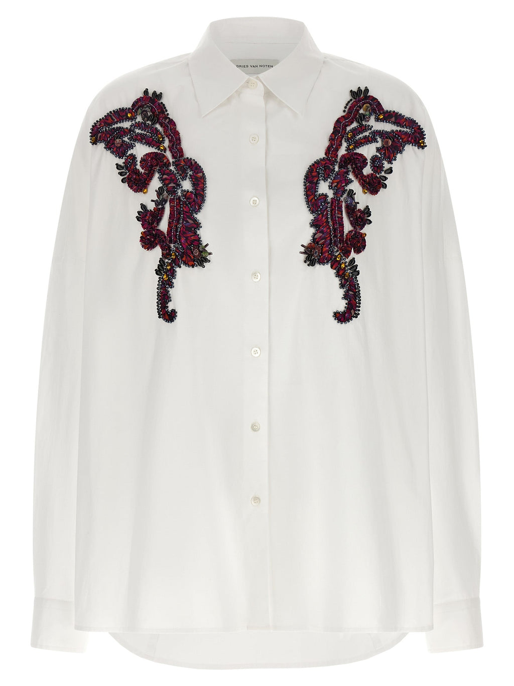 Dries Van Noten White Cotton Blouse