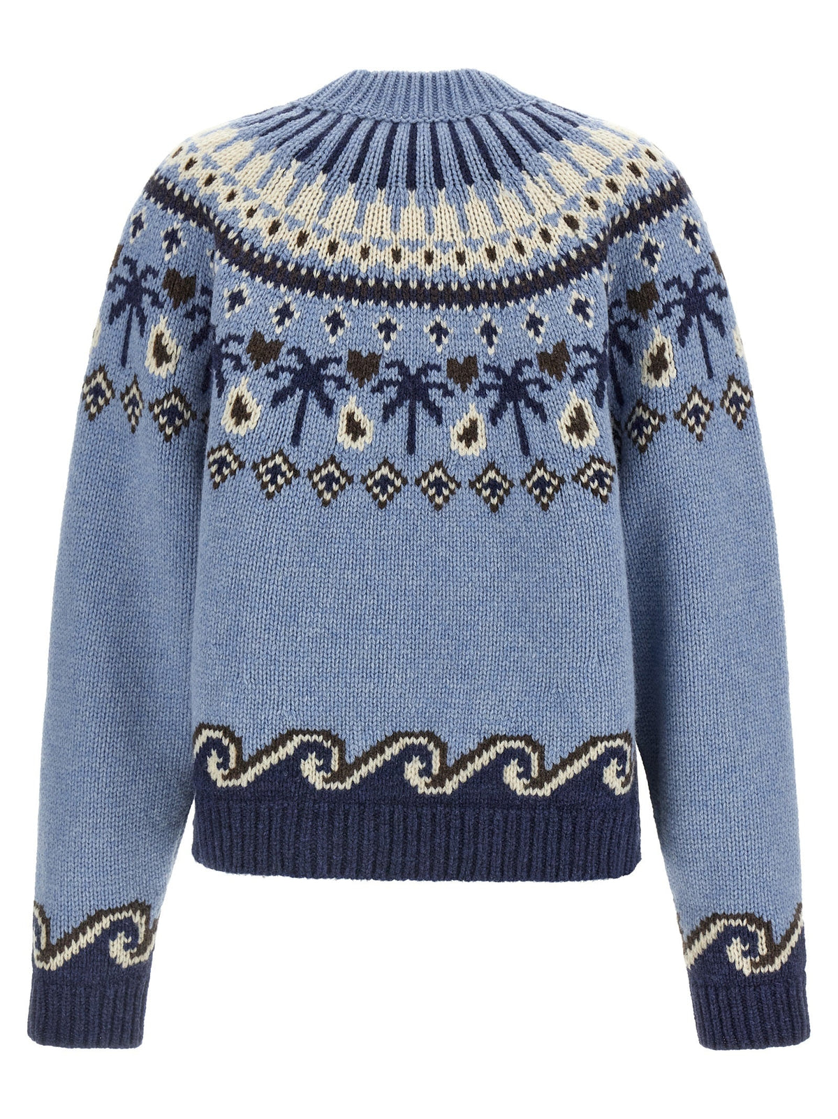 Alanui Blue Virgin Wool Cardigan
