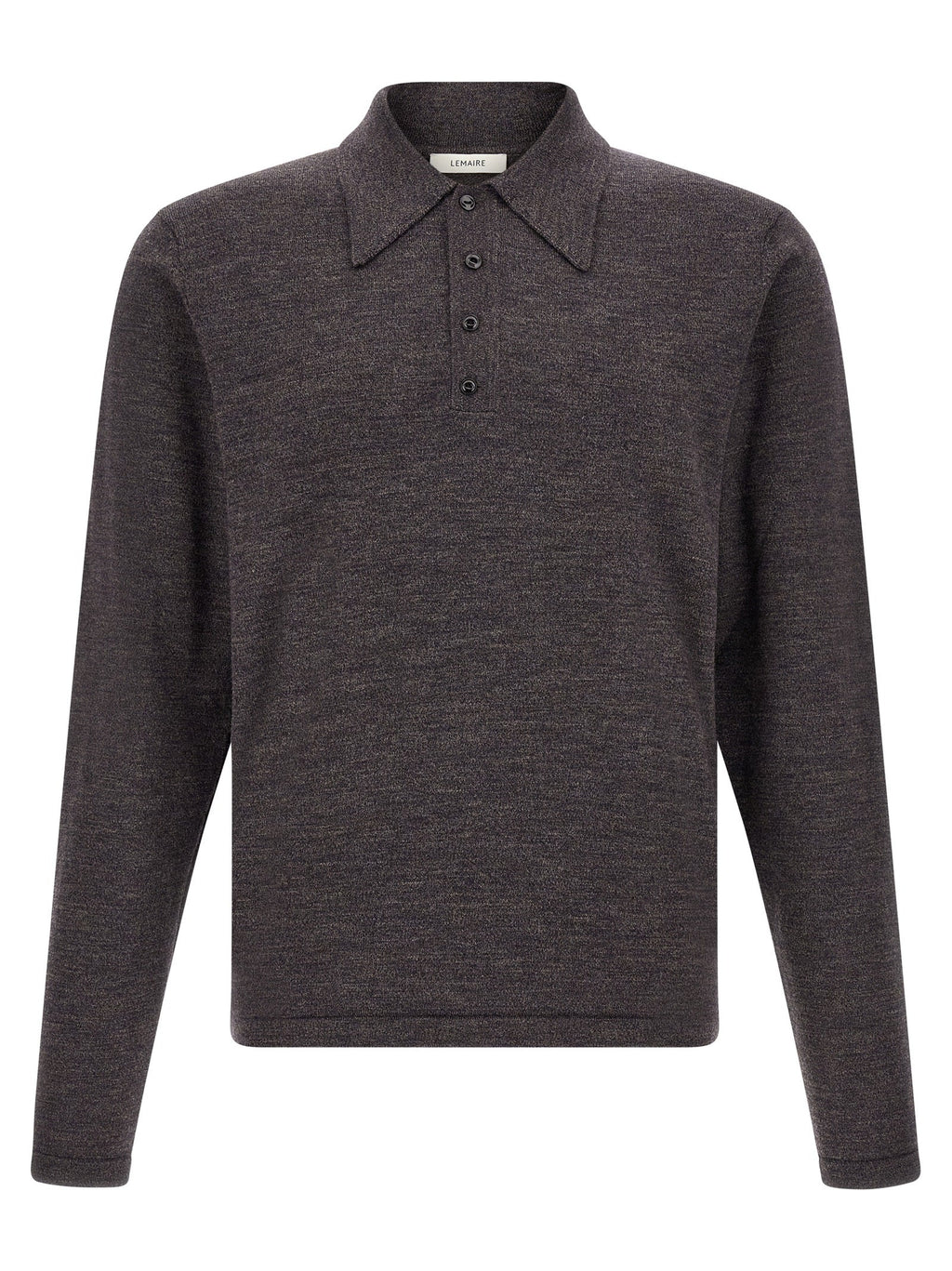 Lemaire Brown Wool Polo Shirt