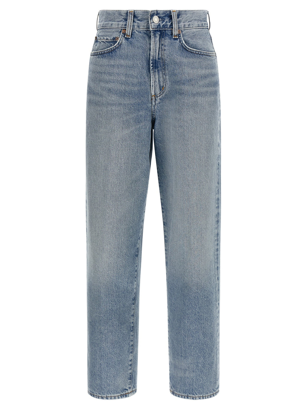 Agolde Blue Cotton Straight-Leg Jeans