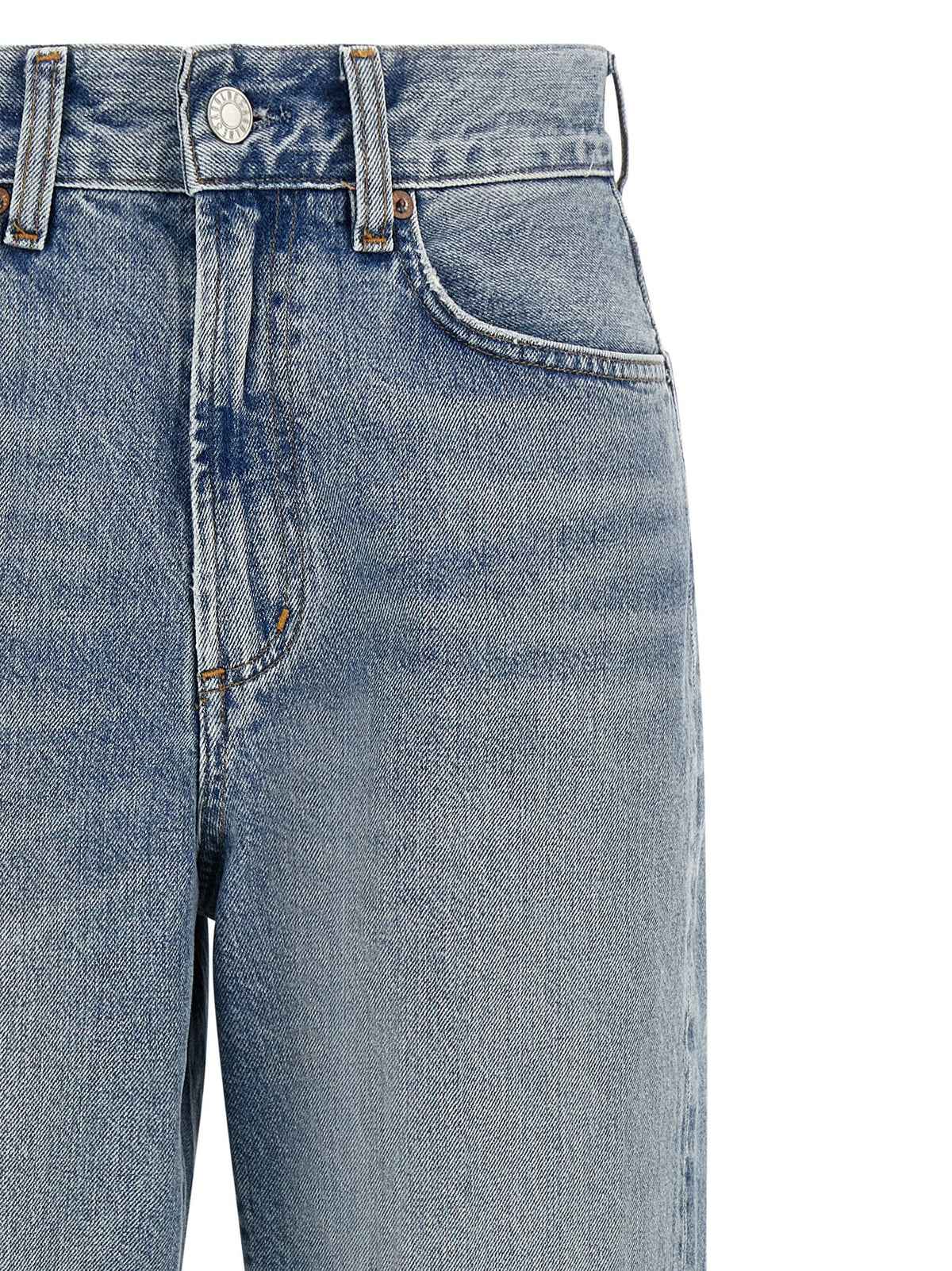 Agolde Blue Cotton Straight-Leg Jeans