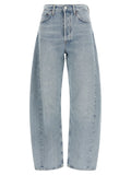 Agolde Blue Cotton High-Waisted Jean
