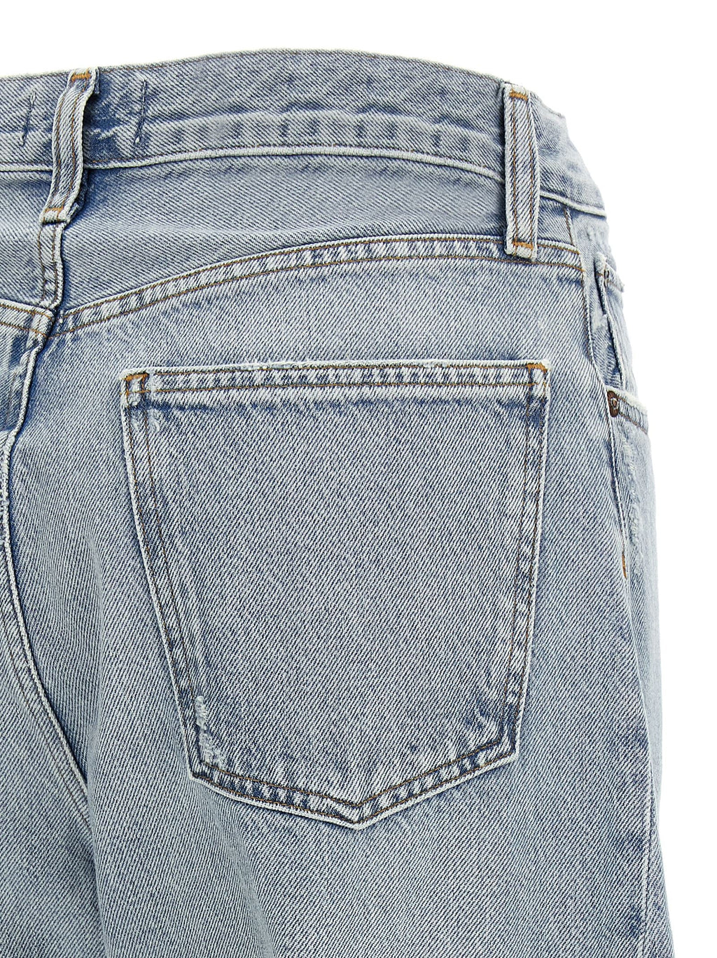 Agolde Blue Cotton High-Waisted Jean