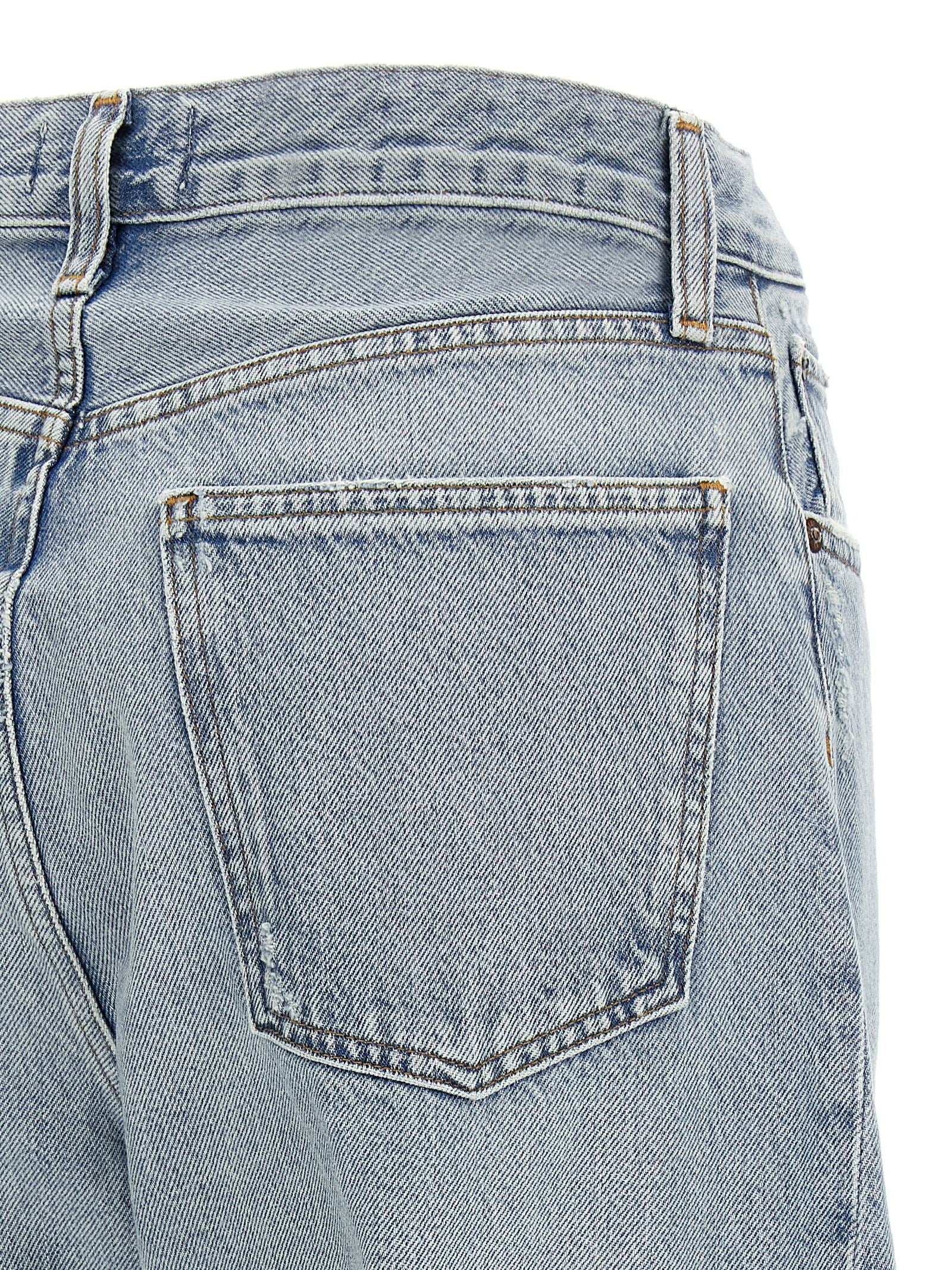 Agolde Blue Cotton High-Waisted Jean