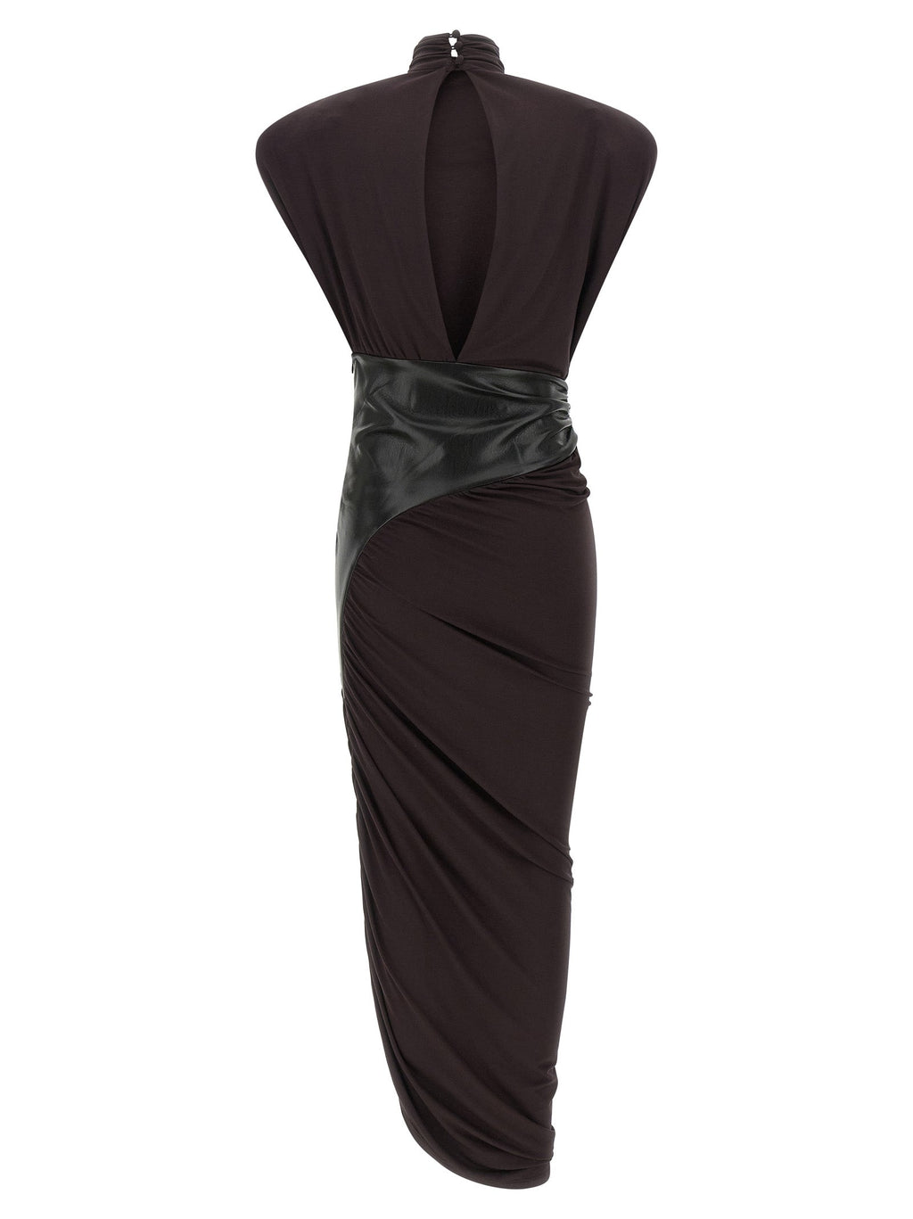 The Andamane Bordeaux Viscose Midi Dress