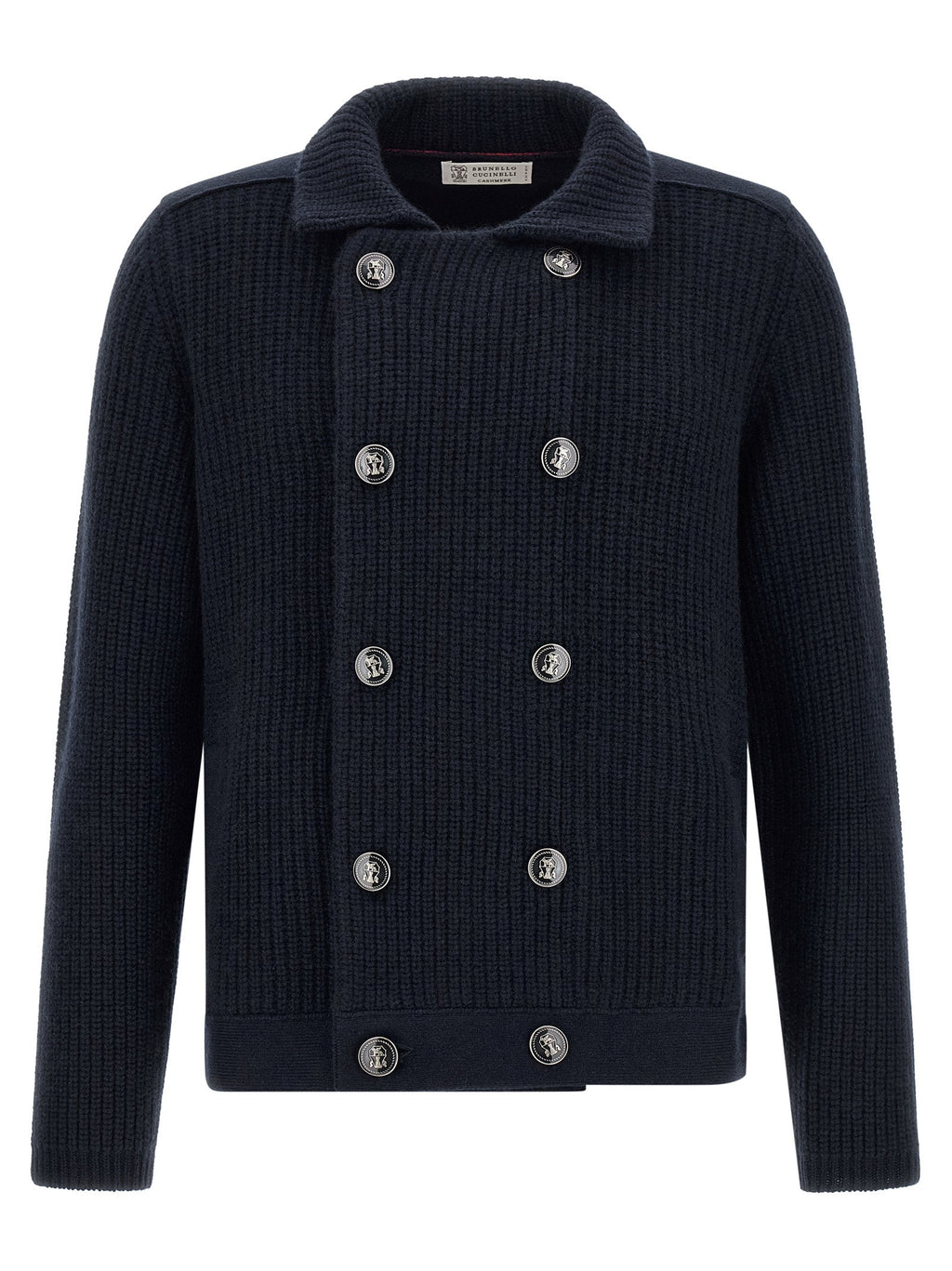 Brunello Cucinelli Blue Cashmere Cardigan