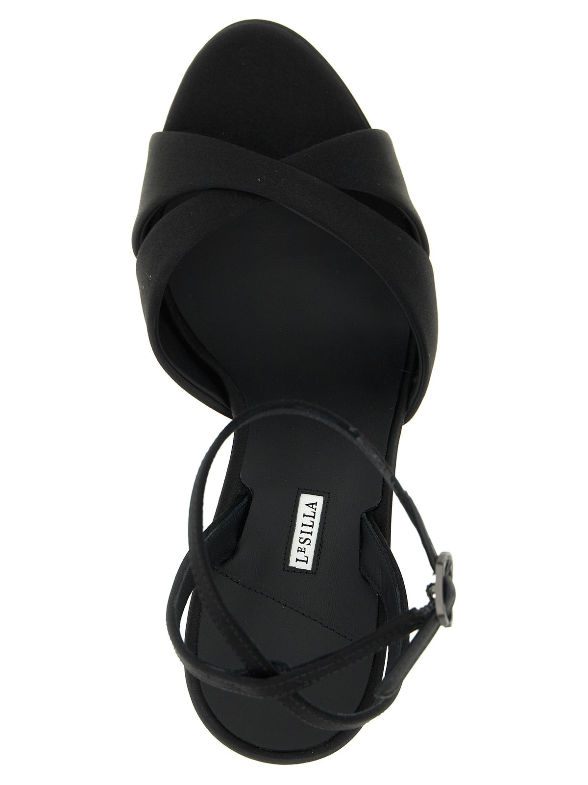 LE SILLA Black Viscose Stiletto Heel Sandals