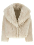 BLANCHA White Lamb Fur Full-Length Jacket