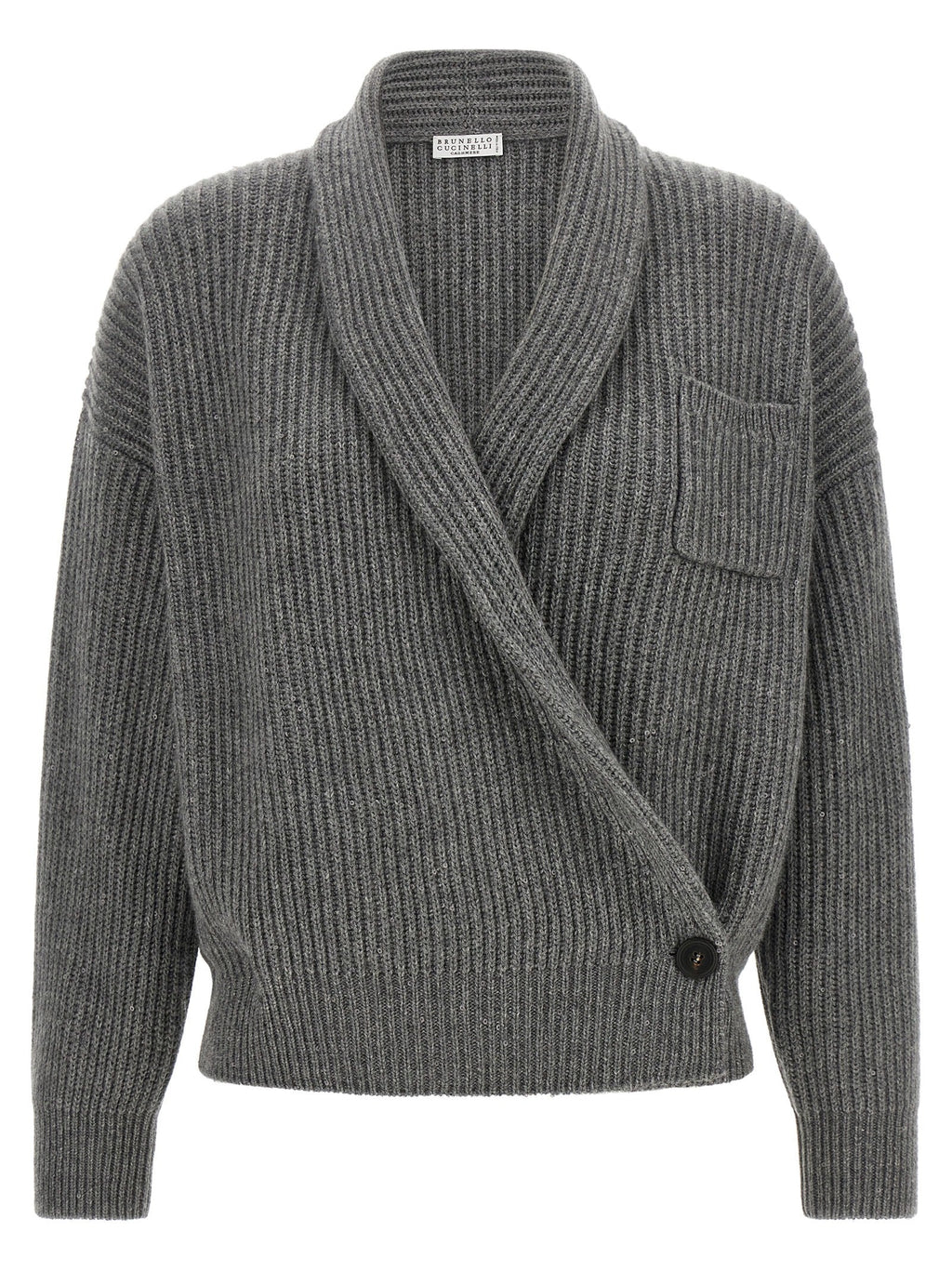 Brunello Cucinelli Gray Cashmere Cardigan