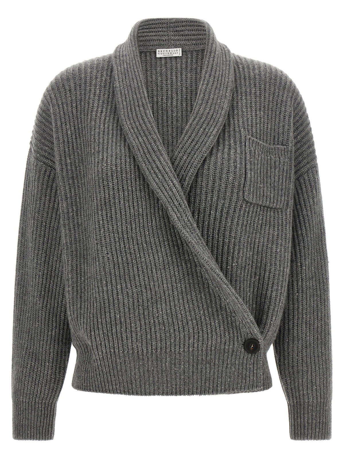 Brunello Cucinelli Gray Cashmere Cardigan