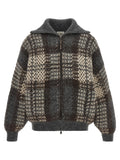 Brunello Cucinelli Gray Fabric Cardigan