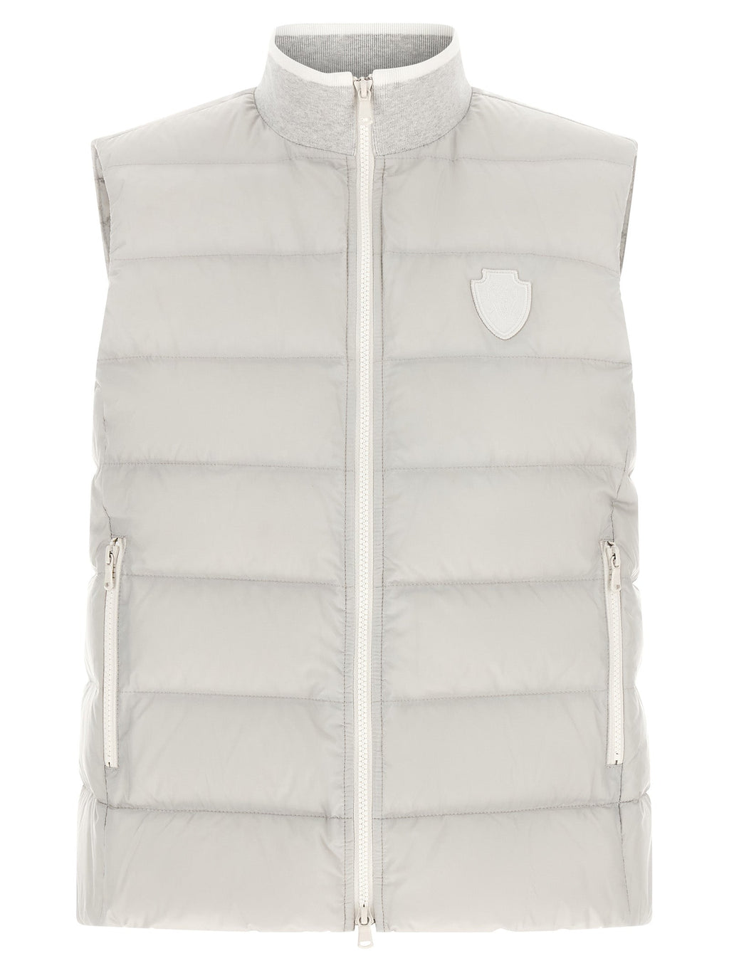 Brunello Cucinelli Gray Polyester Sleeveless Jacket