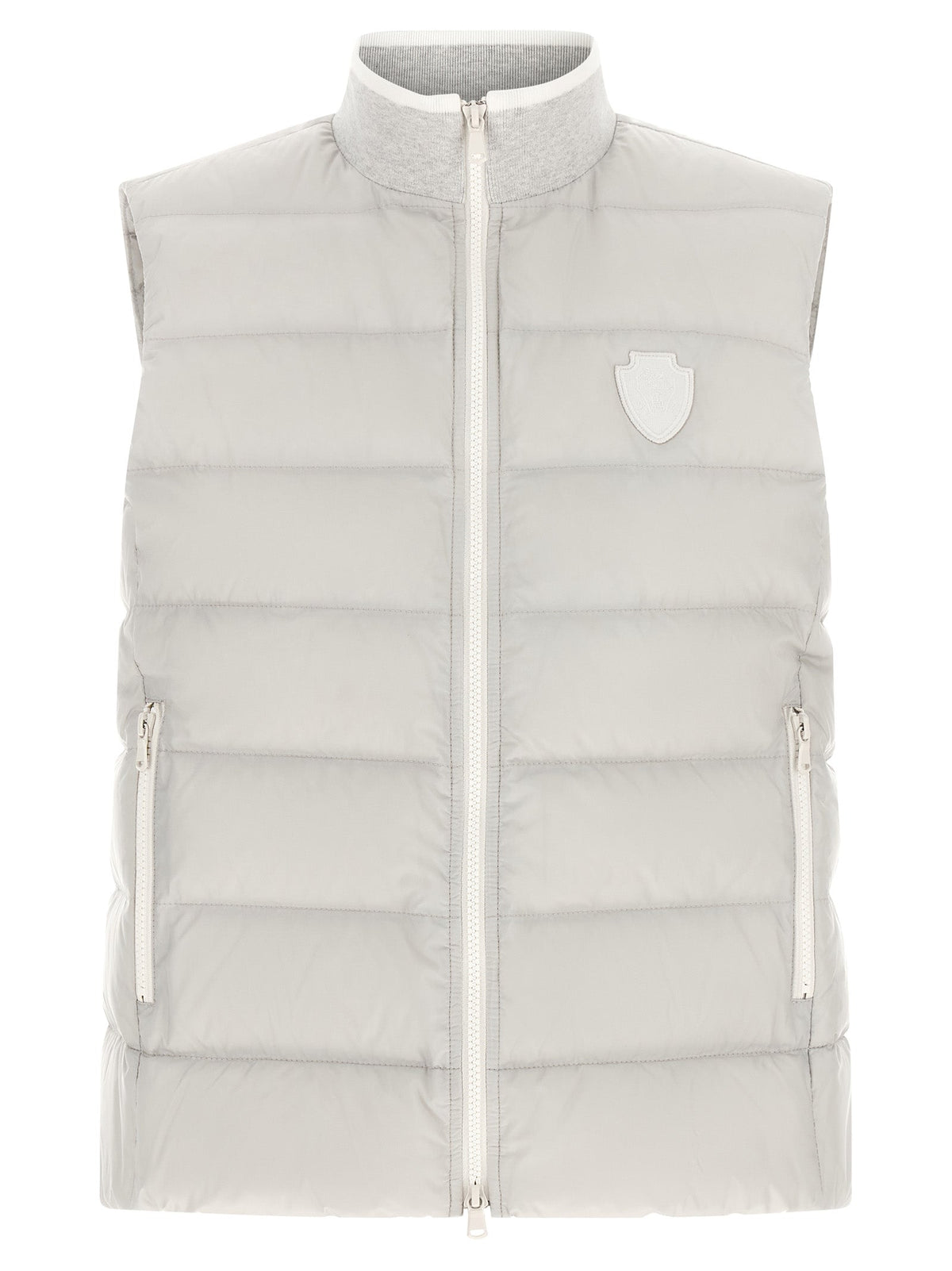 Brunello Cucinelli Gray Polyester Sleeveless Jacket