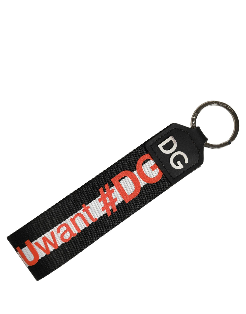 Dolce & Gabbana Multicolor Logo Polyester Brass Holder Keychain Keyring