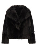 BLANCHA Brown Lamb Fur Full-Length Jacket