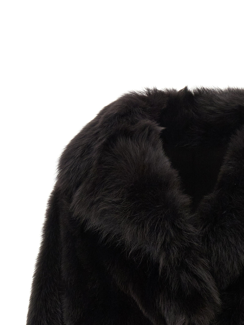BLANCHA Brown Lamb Fur Full-Length Jacket