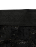 Dolce & Gabbana Black All Over Logo Print Sheer Pantyhose Underwear