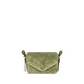Saint Laurent Bicolor Suede Leather Shoulder Bag