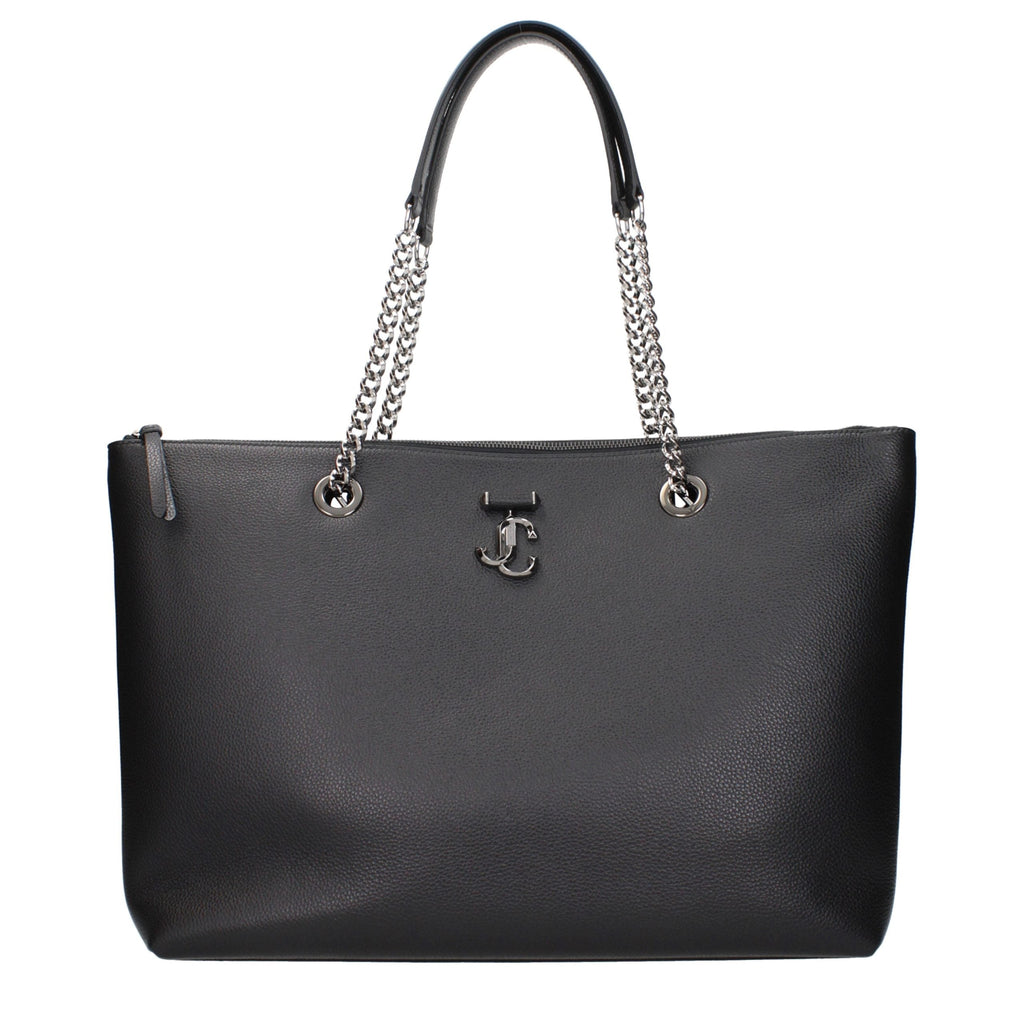 Jimmy Choo Black Leather Shoulder Bag