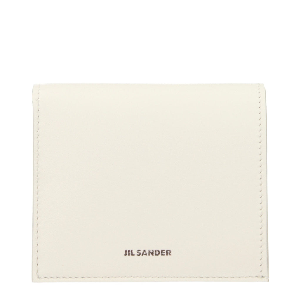 Jil Sander White Leather Wallet