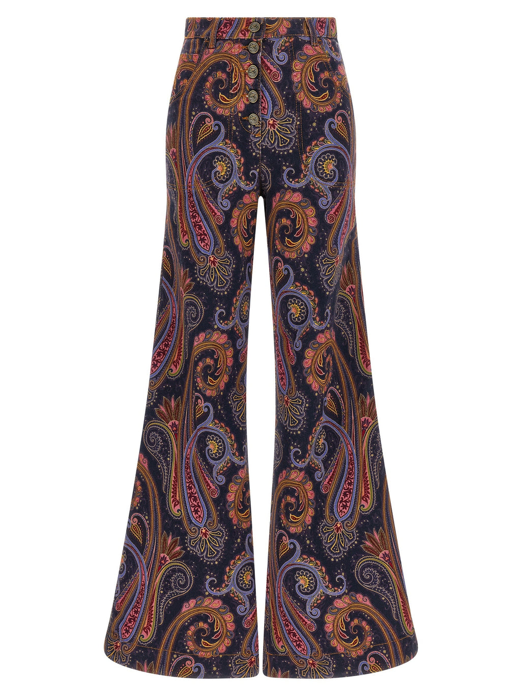 Etro Multicolor Cotton Flared Jeans