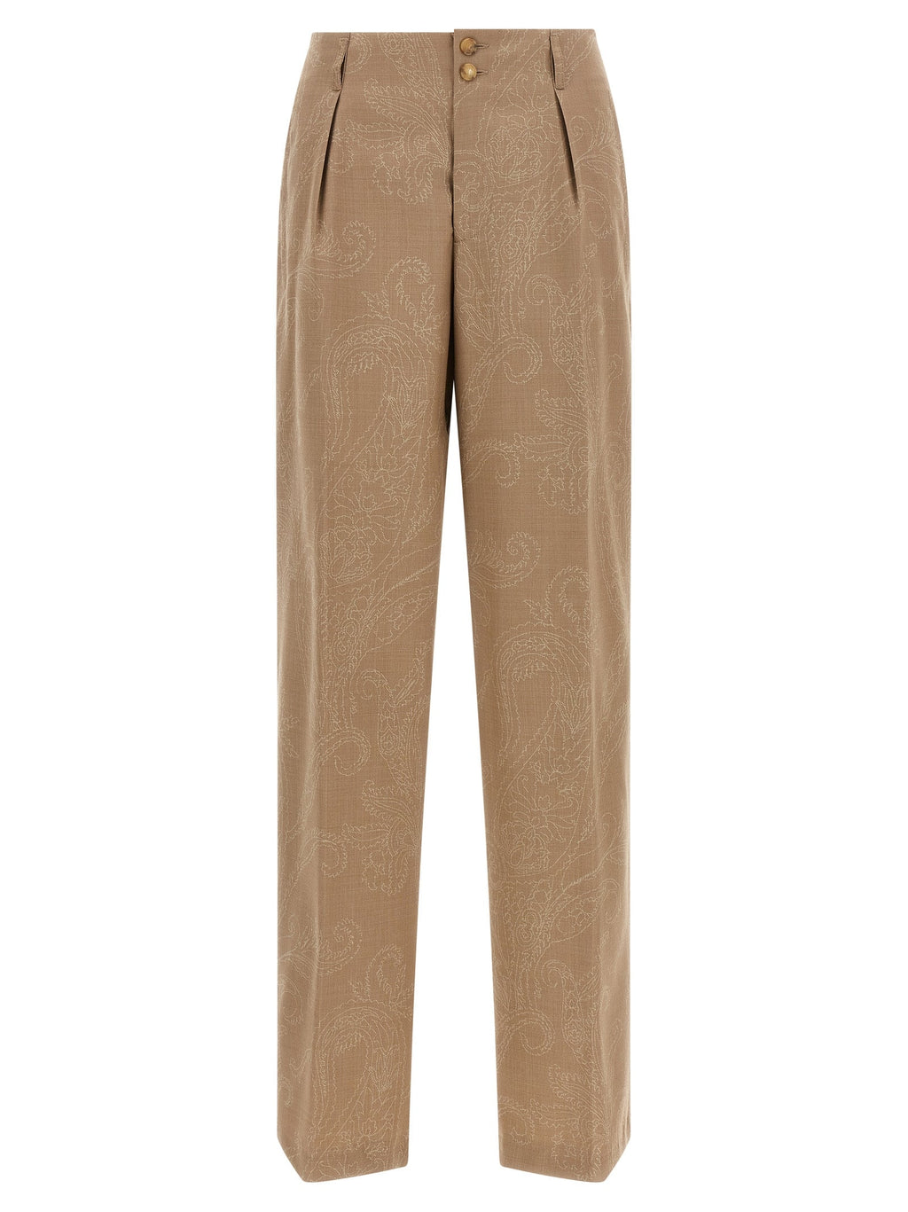 Etro Beige Wool Dress Pants