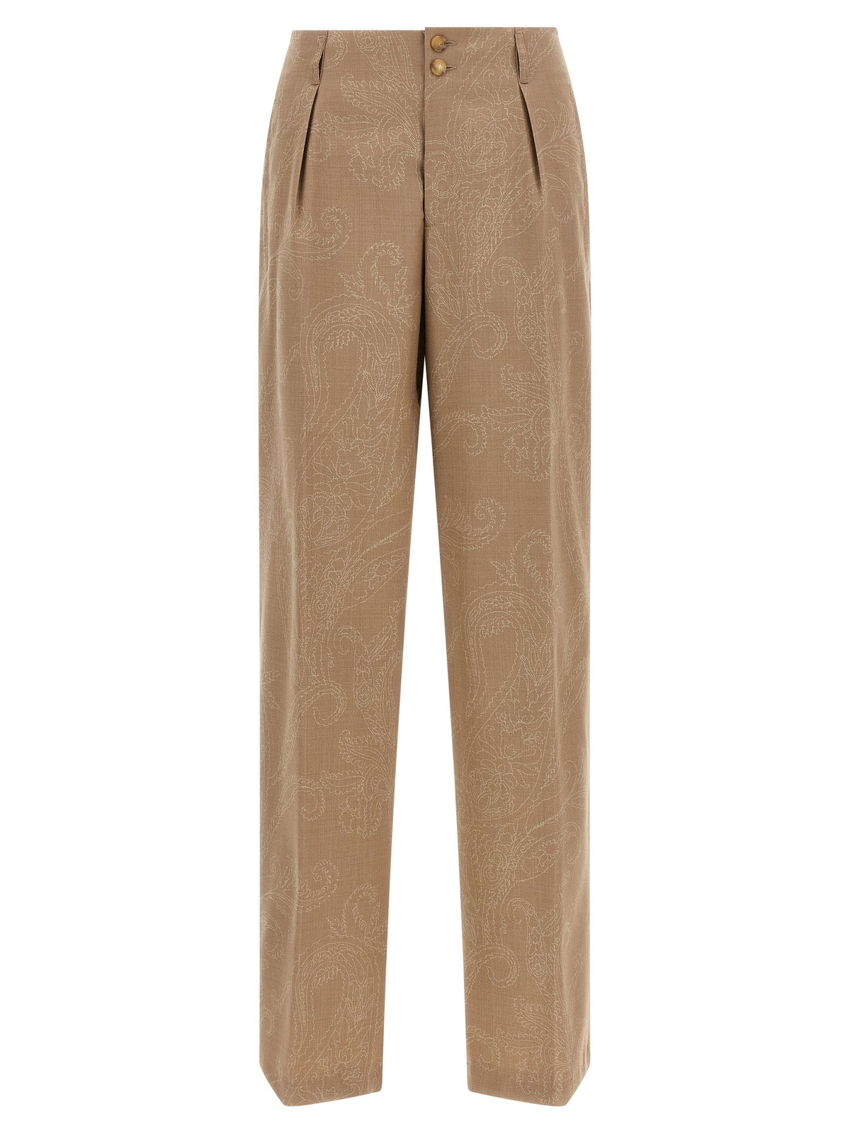 Etro Beige Wool Dress Pants